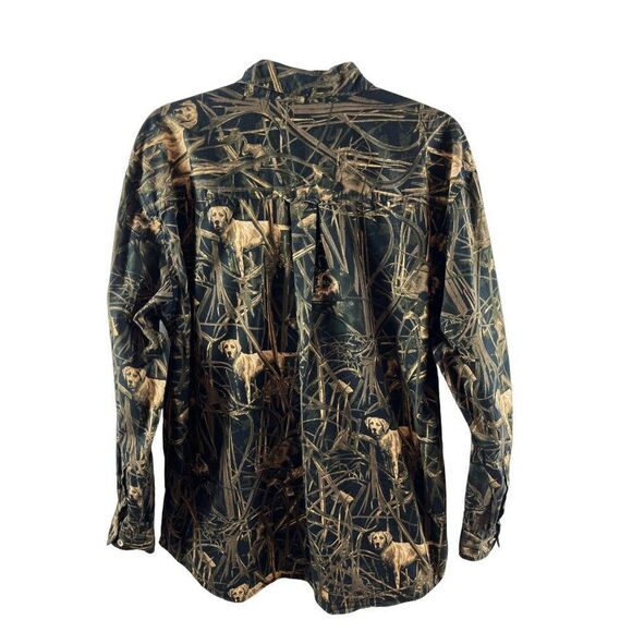 Rugged Earth Outfitters Hunting Dogs Camo Button Down Collared Shirt Large - Picture 3 of 10